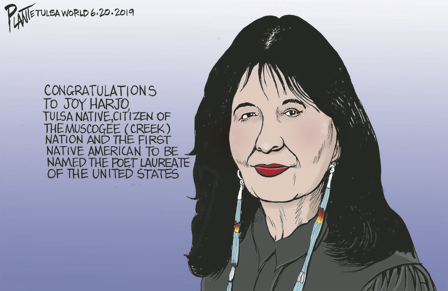 Bruce Plante Cartoon: Joy Harjo